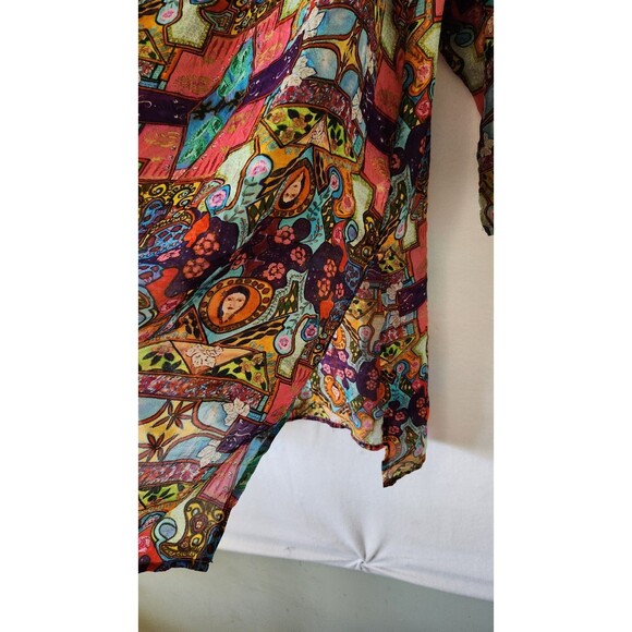 Colorful Patterned Women's Swim Coverup - Picture 3 of 4